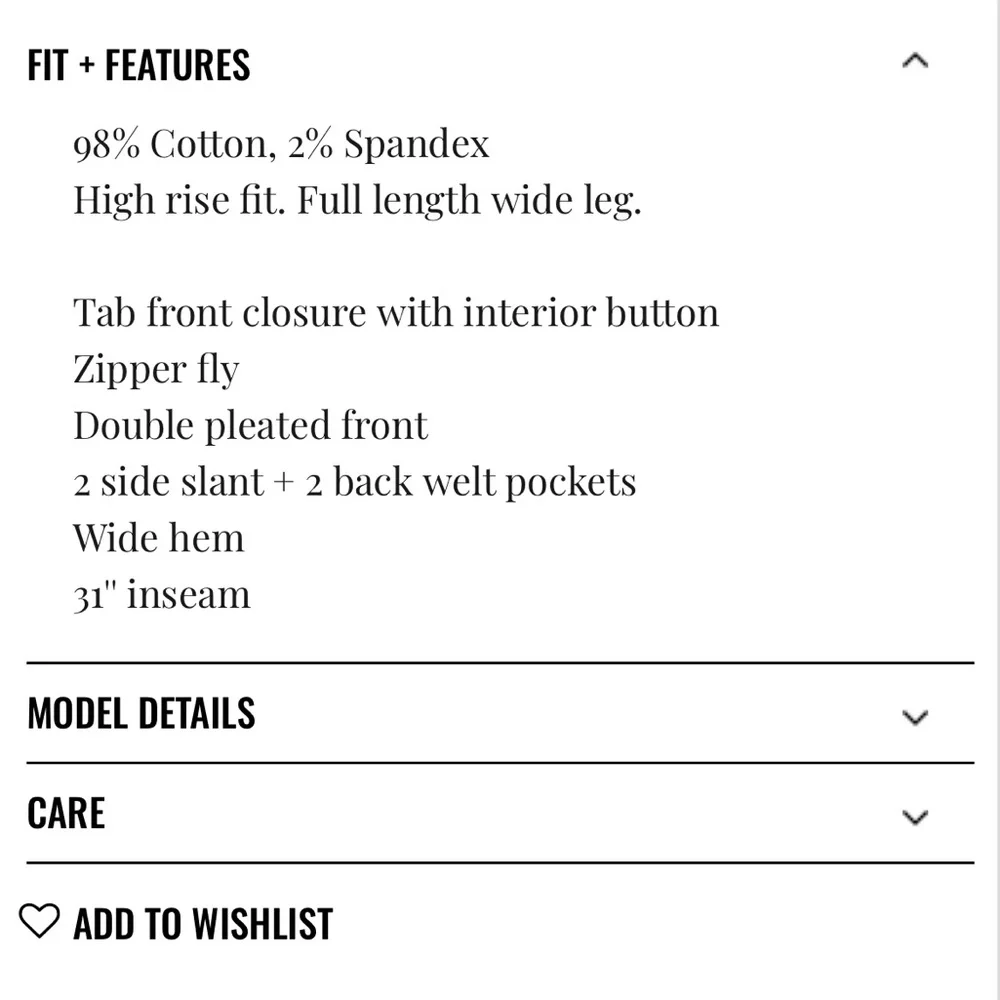 Wildfang Essential Denim Wide Leg Trouser -14 NWT - Picture 12 of 12